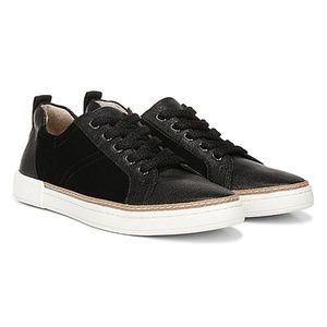 Naturalizer Zoey Women's Leather Suede Sneakers Lace SHOES Black Size 8.5